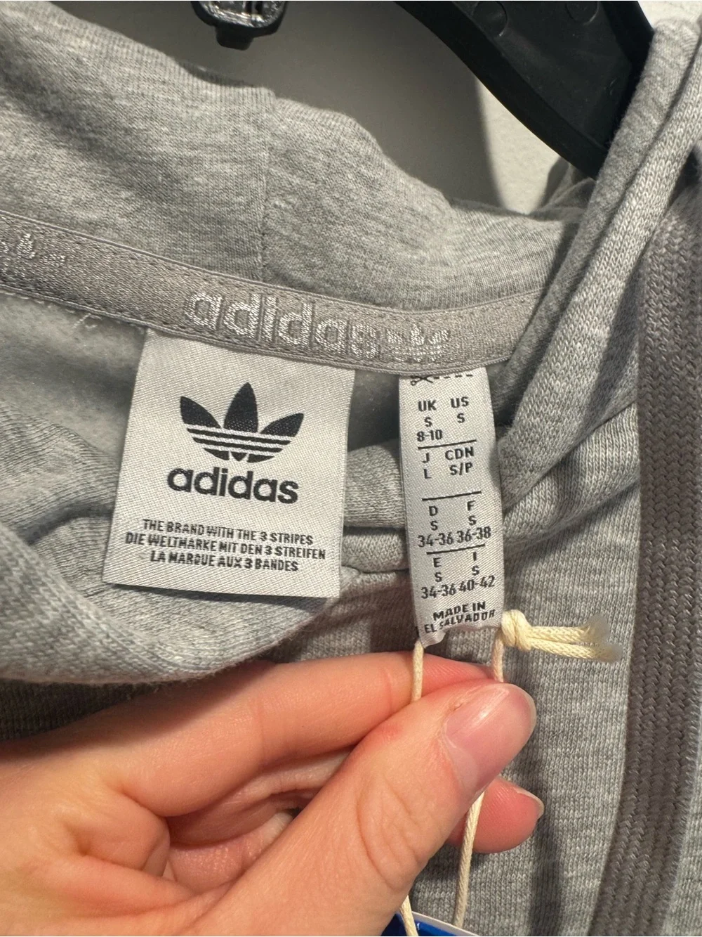 Adidas Women’s Grey Oversized Pullover Hoodie
